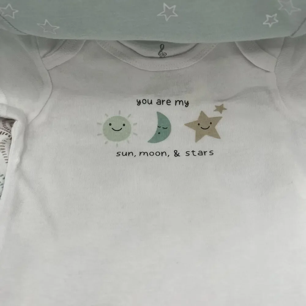 Lullaby Lane 6-9 Months Unisex Boy Girl 5 Piece Bodysuit Set Short Sleeve NWT
